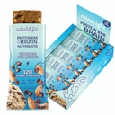 Mindright Superfood Vegan Protein Bar - Gluteeniton, Ei-Gmo, Matala sokeri - Aivojen ruoka Välipala parantaa mielialaa, energiaa ja keskittyä - pakkaus 12 (Chocolate Chip Crunch)
