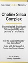Kalifornia Gold Nutrition Koliini Silica Complex, Biosabilised & Stabilised Silicon with Choline & L-karnitiini, 2 fl oz (59 ml)