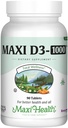 Maxi Health D3 1000 IU ravintolisä - Helppo niellä - Odorless & Makuton - tukee kalsiumin imeytymistä, immuuni terveyttä ja luun terveyttä aikuisilla naisilla ja miehillä - 90 tablettia