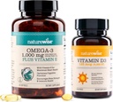 NatureWise High-Potency 1000 mg Omega 3 600 mg EPA, 400 mg DHA, & E-vitamiini & D3 5 000iu (125 mikrog) Terve lihastoiminta, ja immuunituki
