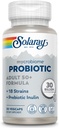 SOLARAY Mycrobiome Probiootti Adult 50 Plus Formula, Probiootit naisille ja miehille, Terve digestio, aineenvaihdunta, energia, Colon ja virtsateiden tuki, 30 miljardia PMY, 30 Servings, 30 VegCaps