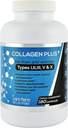 Multi Collagen pillereitä Plus + 180 kapselia (tyypit I, II, III, V & X) + Imeytyminen tehostaja (3 kuukautta tarjonta) - ei-GMO, Kollageeni täydentää tukea hiukset, iho, kynnet, nivelet, & Gut Health