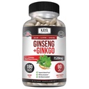 Kaya Naturals Red Panax Ginseng + Ginkgo Biloba - Nootropic Brain Supplement - Kognitiivinen ja keskittymistä tuki - aivojen Booster, Focus, ja muisti täydentää - 180 kapselia