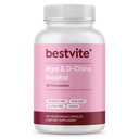 BESTVITE Myo & D-Chiro Inositoli (120 kasvissyöjän kapselia) - 40:1 Suhde - Ei stearaattia - Vegan - Ei muuntogeenisiä organismeja - Gluteeniton