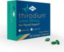 Thirodium - Kilpirauhasen tuki täydentää - 100mcg Jodi (Sodium Iodate) - 30 Soft-Gel kapselit lisääntynyttä imeytymistä - Gluteeniton, laktoositon, sokeriton, ei GMO