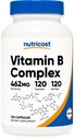 Nutricost High Potency B-vitamiinikompleksi 462 mg, 120 kapselia - C-vitamiini - Energy Complex