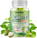 Soursop Gummies 2000MG, Soursop Leaf & Fruit Extract aikuisille, Soursop Fruits w/Vitavanc C immuunitukea, antioksidantti ja digestiivinen apu, Vegan, 60 kreivit