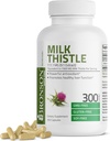Bronson Milk Thistle 1000 MG Silybum Marianum Antioksidantti ja maksan terveystuki - ei-GMO, 300 kapselia