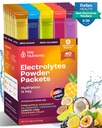 Avainaineet Elektrolyyttejä Powder Packets Ei sokeria - 5 herkullista makua Hydraation pakkaus 40 pakkaus - Gluteeniton Elektrolyyttejä Powder Packets