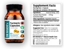 DR WAKDEn kurkumalliset kapselit (Curcuma Longa, 60 veg Caps, Plant-Baseed Supplement, Ayurvedic Herb, All Natural, Vegan)