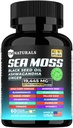 Sea Moss musta siemenöljy, C-vitamiini, Ashwagandha ja Turmeric Immuunin tuki & energia - 60 vegan kapselit + ilmainen pillerilaatikko