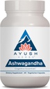 Ayush Yrtit Ashwagandha kapselit - Ashwagandha miehille ja naisille, Ashwagandha lisäravinteet, puhdas Ashwagandha juurijauhe stressiin, 500 mg / pilleri - 60 Kasvisruoka Caplets (1 Count)