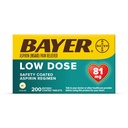 Bayer Aspirin Regimen Pieni annos Enteropäällysteisiä tabletteja, 81 mg, 200