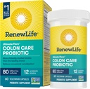Renew Life Adult Colon Care Probiotic Supplement, Gluteeniton, Dairy & Soy Free, 80 miljardia PMY per kapseli, 60 kapselia (pakkaus May Vary)
