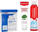 AMERIGEL Yhteensä Ensiapu Bundle - 1 oz. Hydrogel Haava pukeutuminen, 7,1 oz. Saliinihaavojen pesu, 2x2 Rajattu vaatteiden pukeutuminen