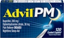 Advil PM Caplets 120 ea (pakkaus 3)