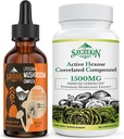 Aktiivinen Hexose Correlated Compound 1500 mg Supplement 90 Capsules Bundle 2000 mg Liposomal Mushroom Complex Drops 30 Servings