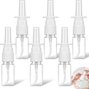 6 kpl Clear Nasal Spray pullot, 10 ml Tyhjä Spray pullo Täytettävä Atomizer Pieni sumutin Suihkuttimet paina Spray pää muovi spray säiliö Essential Oils, Haava desinfiointiaine