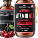 HERBIFY-vitamiini B12 Methodated Multivitamiini Energy Supplements for Women & Men - Liquid B12 Vitamiineja 5000 Mcg Methylcobalamiini - Energy Support and Immuuni Health Liquid Vitamiini 2 Oz