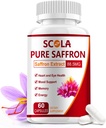 SCOLA Saffron Lisäravinteet, puhdas 88,5 mg Saffron uute naisille ja miehille, Boost Energy, Joint Supplements, Vegan, non-GMO, 60 kapselia