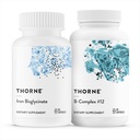 THORNE - Ravintoaine Essentials Duo - Iron Bisglysinate & B-Complex #12 energia- ja verenrakennus - 60 tarjoilua