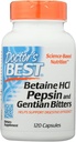 Lääkärit Best Betaine HCL Pepsin ja Gentian Bitters, Gluteeniton, 120 kapselia (Pack of 1)