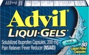 Advil Pain Reliever/Fever Reducer, 200 mg solubilised Ibuprofeeni (80-Count Liqui-Gel kapselit, pakkaus 2)