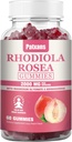 1 pakkaus 2000MG Rhodiola Rosea Gummies - Rhodiola Supplement & Cortisol Reducer for Endurance, mieliala & stressi, uni & väsymys Relief Support, 60 tablettia.