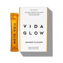 Vida Glow Marine Collagen Powder - anti-ikääntymistä täydentää Collagen Peptides, edistää hehkuvaa ihoa, vahvat kynnet, terveet hiukset 30 tarjoilua, mango maku