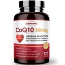 ZEBORA CoQ10-300 mg-Softgels with PQQ, BioPerine & Omega-3, 120 Servings Coenzyme Q10 (Ubikinone) Supplement for High-Absorption, Powerful-Antioxidantti, Support Health & Energy-Production