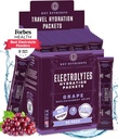 Avainaineet Elektrolyytit Powder Packets - Fruity Grape 40 Pack Hydration Packets - Travel Hydration Powder - Ei sokeria, ei kaloreita, Gluteeniton - Valmistettu USA