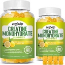 Sokeriton kreatiini Monohydraatti Supplement Gummy for Men & Women Creatiini Monohydraatti magnesium & B12-vitamiinia lihaksen vahvuus & kasvu, energia Boost, Pre-Workout täydentää, 120 kreatiini