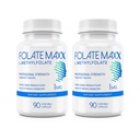 L-Metyylifolaattilisä (1 mg) - Professional Strength with Optized Bioactive Methylfolate - 5 MTHF - Ei-GMO, Gluteeniton, soijaton, GMP - 180 Kasvissyöjä Makuttomat kapselit