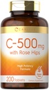Carlyle C-vitamiini Rose HIPS 500 mg ... 200 tablettia...