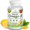 Best Triple Strength Omega 3 Fish Oil Pillerit 2400 mg ... 120 kapselia...