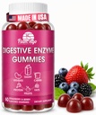 Ruoansulatus Entsyymit Pureskeltava Gummies: auttaa Food Intolerance, Debloat, ja Digest Dairy, Karbs, Kasvikset, proteiini, Fruit - Amylase Protease Lipase Lactase- Luonnollisesti maustettu Vegan Gummies. 60