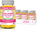 Lunakai Collagen Gummies - Tastiest Omistusasu Formula - 200mg Hydrolysed Collagen Gummies naisille ja miehille Biotiini, Sinkki, C-vitamiini ja E - ei-GMO anti ikääntymistä täydentää naisille - 6 pakkaus