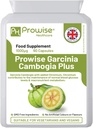 Garcinia Cambogia 1000mg 60 kapselia - UK Valmistettu GMP Standardit Prowise Healthcare - Sopii kasvissyöjille ja vegaaneille