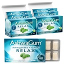 AshwaGum RELAX Gum by BetterGum, High Potency Supplement KSM 66 Ashwagandha ja Gaba, tukee stressiä ja jännitystä helpotus, Vaihtoehto Gummies, Sokeriton, Pakkaus 2