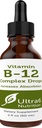 Ultra6 Ravitsemus B12 Sublingual Liquid Drops - B12 Methylcobalamin Supplement Great for Energy & Väsymys - Vitamiini B täydentää naisille ja miehille - 90 päivän tarjonta