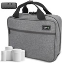 Kaddy Large Medicine Bag, Secure, Padded, Pill Organizer Box, Case for Bottles of Medicine tai lisäravinteet; Varasto; WC; 3 Digit Lock, Grey