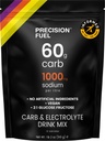 Precision Fuel PF 60 Carb & Electrolyte Drink Mix Powder for Hydration & Energy - Endurance Sports Nutrition, Vegan, Hypotonic - 60g Carb, 1000 mg Natriumia litraa kohti - Lievä Citrus Flavor