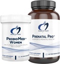 Designs for Health Prenatal & Probiotic Bundle - Prenatal Pro (180 kapselia) Prenatal Multivitamiini Folaatti ja kelated Minerals & Probiomed Women (30 kapselia) Gut Health & Vaginal Probiotic
