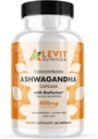 Organic Ashwagandha 600mg - 60 Count (2-Kuukauden tarjonta) - Vegan - BioPerine parempaan imeytymiseen - Stressi, mieliala & hyvinvointi Tuki