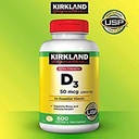 Kirkland Allekirjoitus Odota enemmän extra vahvuus D3 50 mikrog, 600 Softgels