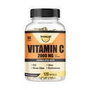 C-vitamiini 2000MG, Sinkki 40 mg, D3-vitamiini 5000 IU, Echinacea Extract, Rose Hip, Immuuni tuki aikuisille ja lapsille, Immuuni Booster, 120 Vegan Caps, 60 päivän tarjonta, ei GMO, Ei Filler