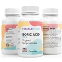 Boorihappo Suppositories for Women 600mg 30 Pack - Odor & Jeast Solution Boric Acid Supplore - Vaginal Supplore for PH Balance & Vaginal Health - Vaginitis Solution for Women
