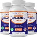 Vitamatic Melatoniini 20 mg tabletit ... Kasvisruoka, ei-GMO: t, gluteeniton...