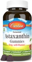 Carlson - Astaksantiini Gummies, C-vitamiini, Immunosupport, Antioksidantti, Heart Health, Ei-GMO, Cherry Flavor, 90 Kasvisruoka Gummies