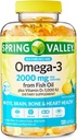 Lähentyminen Suurin hoito Omega-3 Fish Oil Eye Brain Bone & Heart Health Dietary Supplement Softgels, 2000 mg, 120